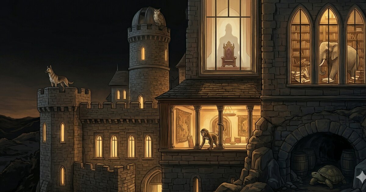 Le château et ses Gardiens — illustration