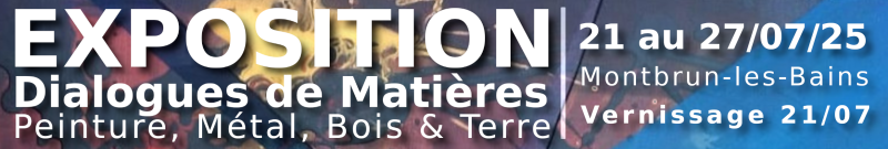 Exposition: Dialogue de matières - Bannière